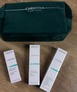 Christina kerst set unstress eye & neck concentrate, eye & neck day en 10ml serum (min. afname 3 sets mag assorti)